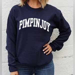 #PIMPINJOY Navy Pullover Sweater
